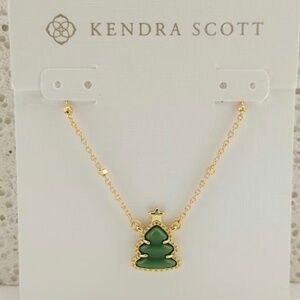 Kendra Scott Gold Christmas Tree necklace